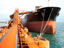 Ship being loaded - Weipa Airport Management - Aerodrome Management Services Australia